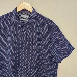 Ted Baker London Short Sleeve Button Down 6 XXL